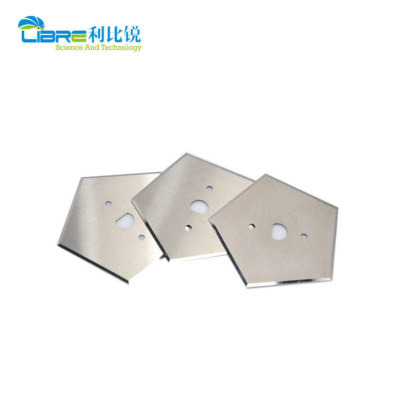 Lưỡi dao cắt công nghiệp hợp kim Vonfram Carbide 0.53mm hình ngũ giác, hai mặt, 5 cạnh cắt