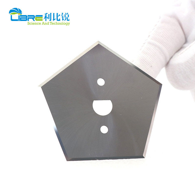 Lưỡi dao cắt rãnh công nghiệp bằng hợp kim Vonfram Cacbua hình ngũ giác với 5 cạnh cắt và chiều dài 66.9mm
